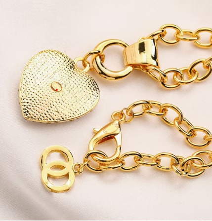 Brand Heart Shape Diamond Pendant Necklace